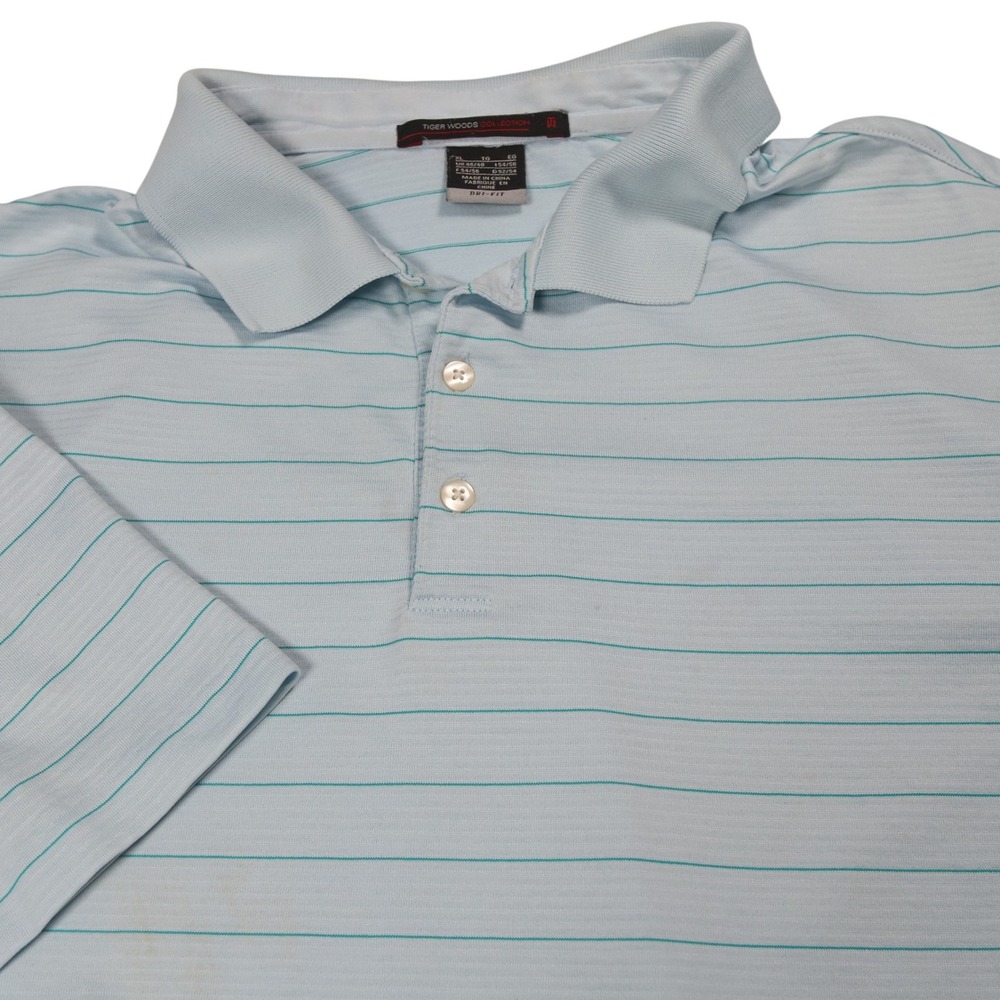 Nike Tiger Woods‎ Collection Dri-FIT Golf Polo Shirt Striped XL - Flaws